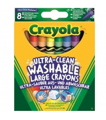 Набор из 8 больших смываемых восковых мелков Crayola 52-3282/ast0878 (52-3282)...